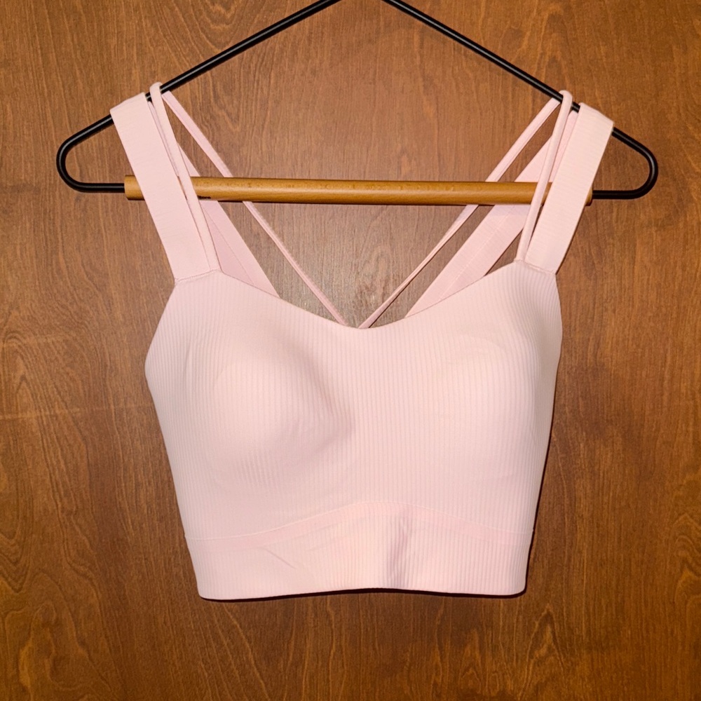 Lululemon Athletica Like a Cloud Long Line Bra Strawberry Milkshake
